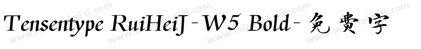 Tensentype RuiHeiJ-W5 Bold字体转换